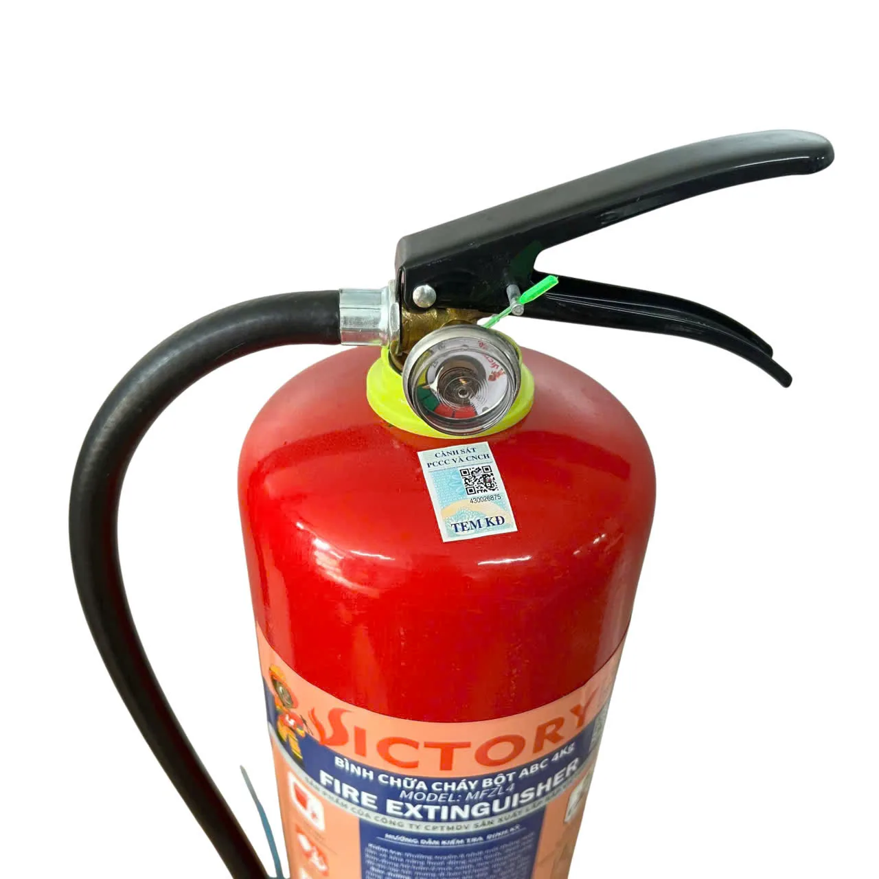 Bình chữa cháy bột ABC 4KG-MFZL4 + TEM KIỂM ĐỊNH