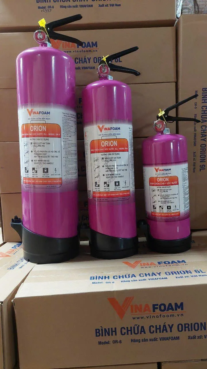 Bình chữa cháy PIN LITHIUM VINAFOAM ORION 3L + TEM KIỂM ĐỊNH